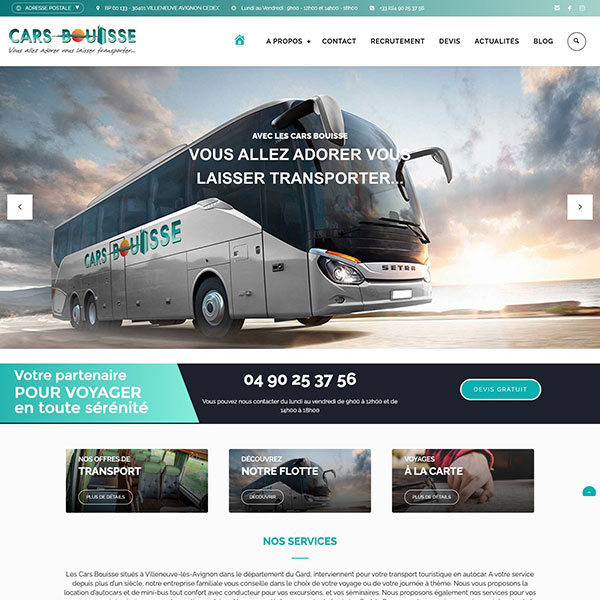 création site e-commerce cars Bouisse