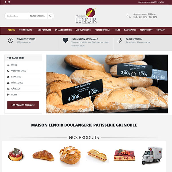 création site e-commerce Maison Lenoir